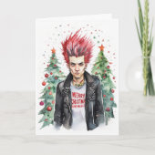punk rocker christmas card kaart (Voorkant)