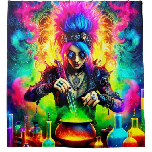 Punk Rocker Douchegordijn (Voorkant)