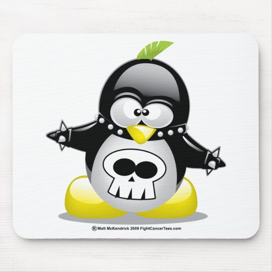 Punk Rocker Penguin Muismat (Voorkant)