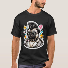 PUNK ROCKER-PUG 2 T-SHIRT