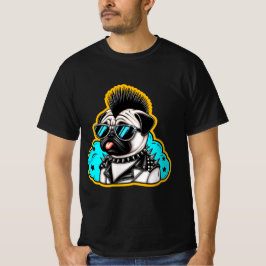 PUNK ROCKER-PUG 3 T-SHIRT