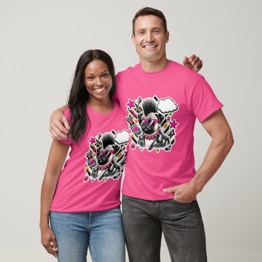 PUNK ROCKER-PUG 8 T-SHIRT (Unisex)