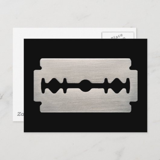 PUNK ROCKER RAZOR BLAD BRIEFKAART (Voorkant / Achterkant)