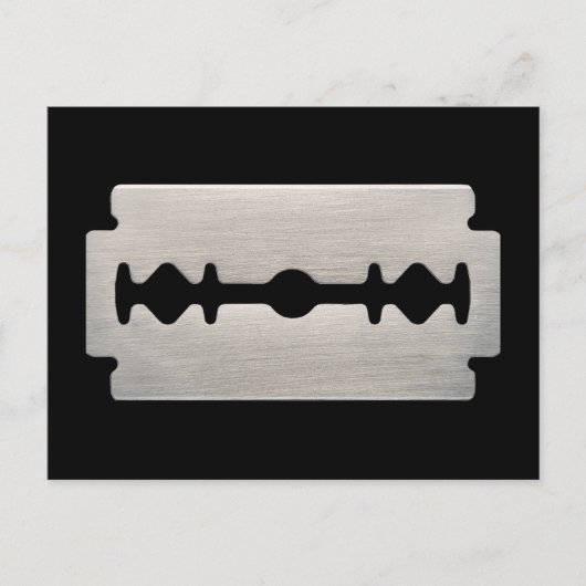 PUNK ROCKER RAZOR BLAD BRIEFKAART (Voorkant)