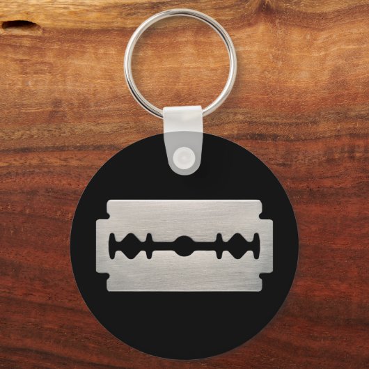 PUNK ROCKER RAZOR BLADES SLEUTELHANGER (Voorkant)