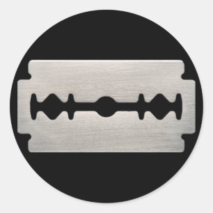 PUNK ROCKER SCHEERMES RONDE STICKER
