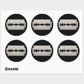 PUNK ROCKER SCHEERMES RONDE STICKER (Vel)