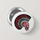 Punk Rocker Skull Tattoo Ronde Button 5,7 Cm (Voorkant /achterkant)