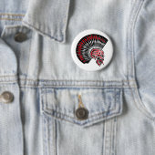 Punk Rocker Skull Tattoo Ronde Button 5,7 Cm (In situ)