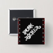 Punk Rocker Vierkante Button 5,1 Cm (Voorkant /achterkant)