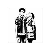 Punk Rockers Rubber Stamp Rubberstempel (Afrduk)