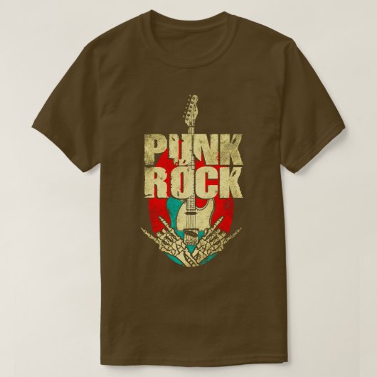 Punk rockmuziek 1 t-shirt (Design voorkant)