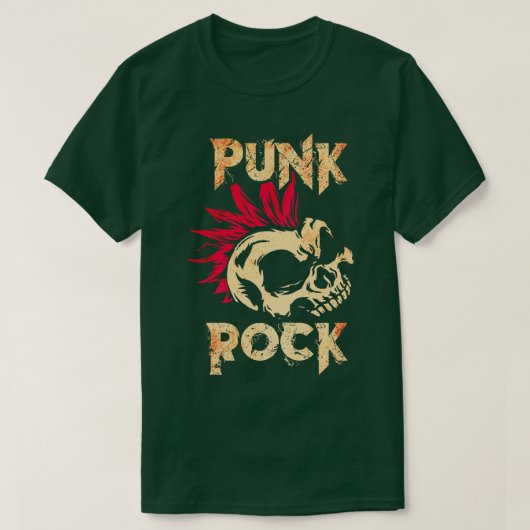 Punk rockmuziek 7 t-shirt (Design voorkant)