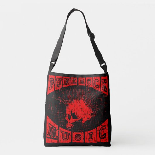 punk rockmuziek crossbody tas (Achterkant)
