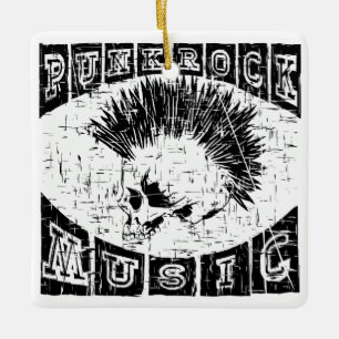 punk rockmuziek keramisch ornament