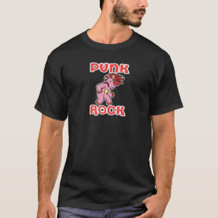 Punk rockmuziek slaat punk rockrocker op t-shirt