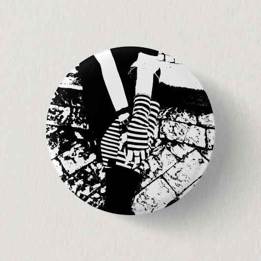 punk ronde button 3,2 cm (Voorkant)