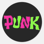 PUNK RONDE STICKER (Voorkant)