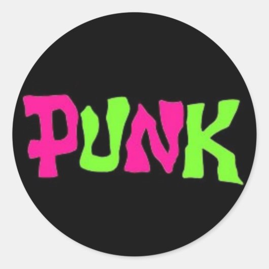 PUNK RONDE STICKER (Voorkant)