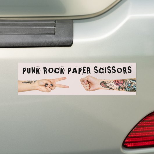 Punk rotatieschaar bumpersticker (Op auto)