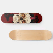Punk rots Gothic Skull met Red Mohawk Persoonlijk Skateboard (Horizontaal)