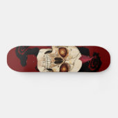Punk rots Gothic Skull met Red Mohawk Persoonlijk Skateboard (Horizontaal)