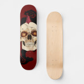 Punk rots Gothic Skull met Red Mohawk Persoonlijk Skateboard (Voorkant)