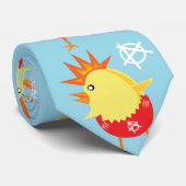 punk rotsanarchie-easter-chick mannen stropdas (Opgerold)
