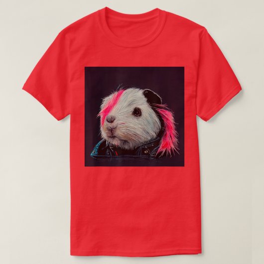 Punk rotshandel in een lederen jas t-shirt (Design voorkant)