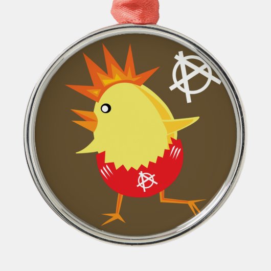 Punk rotskip metalen ornament (Voorkant)