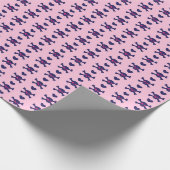 Punk rotskulls op roze cadeaupapier (Hoek)