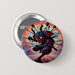 Punk samoerai-Button Ronde Button 5,7 Cm