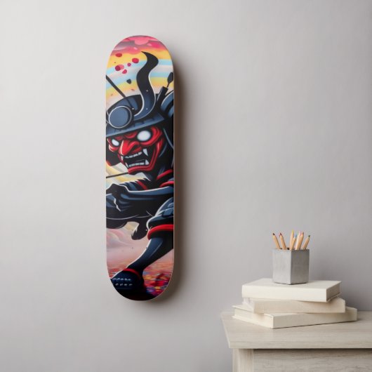 Punk Samurai Skateboard (Muurkunst)
