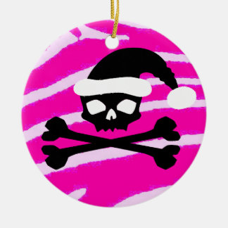Punk Santa Skull Keramisch Ornament