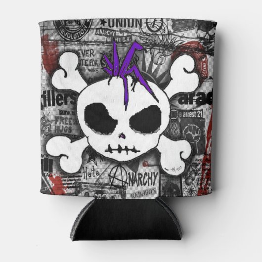 Punk schedel blikjeskoeler (Voorkant)
