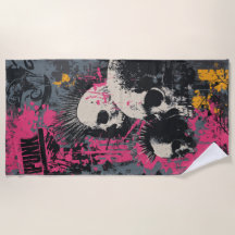 Punk Schedel Graffiti Kunst – Urbane Rebel Design