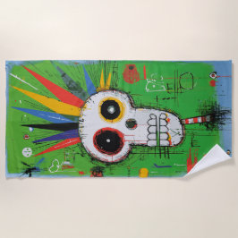 Punk Schedel Graffiti Straatkunst Strandlaken