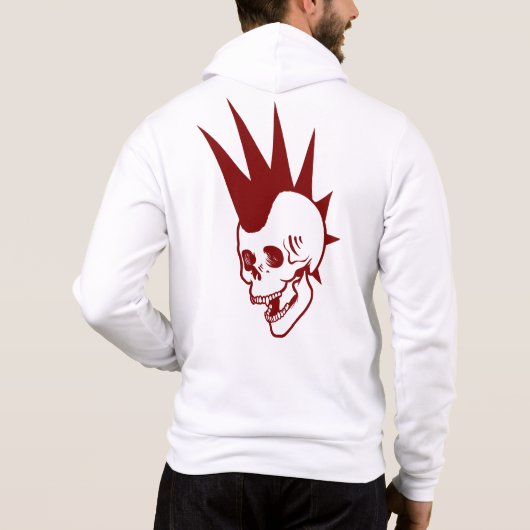  Punk schedel Hoodie (Achterkant)