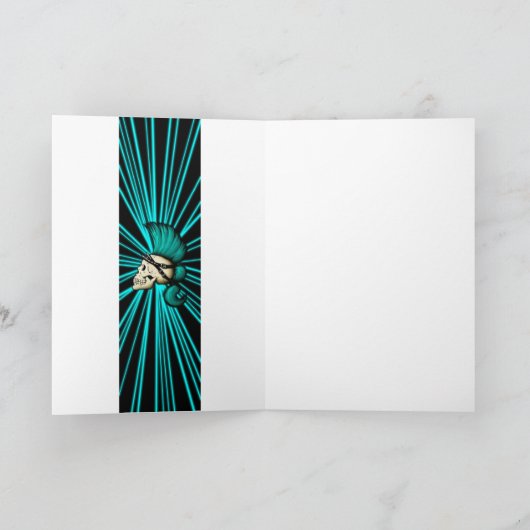 Punk schedel kaart (Binnen)