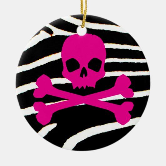 Punk schedel keramisch ornament (Voorkant)