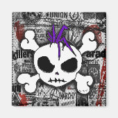 Punk schedel magneet (Voorkant)