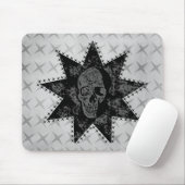 Punk schedel Mousepad (grijs) Muismat (Met muis)