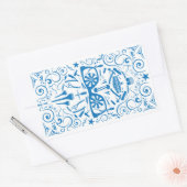 punk schedel rechthoekige sticker (Envelop)