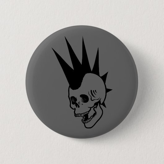 Punk schedel Ronde Button 5,7 Cm (Voorkant)