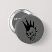 Punk schedel Ronde Button 5,7 Cm (Voorkant /achterkant)