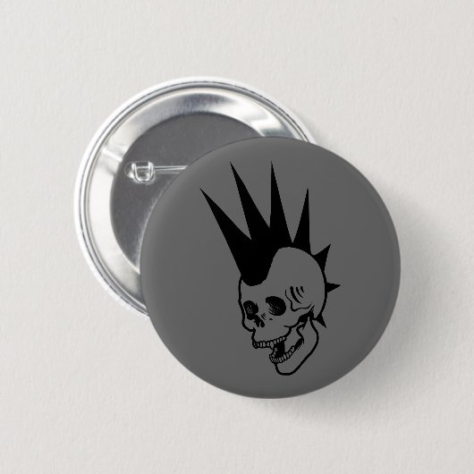 Punk schedel Ronde Button 5,7 Cm (Voorkant /achterkant)