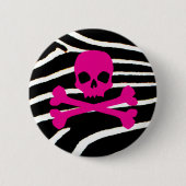Punk schedel ronde button 5,7 cm (Voorkant)
