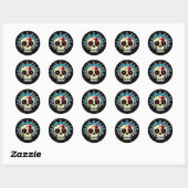 'PUNK SCHEDEL' RONDE STICKER (Vel)