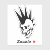 Punk schedel Sticker (Vel)