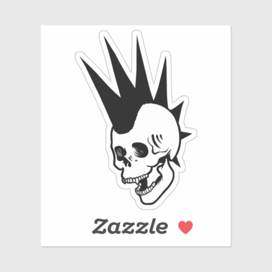  Punk schedel Sticker (Vel)